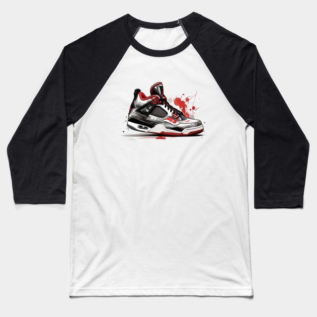 AJ 4 Baseball T-Shirt by Buff Geeks Art